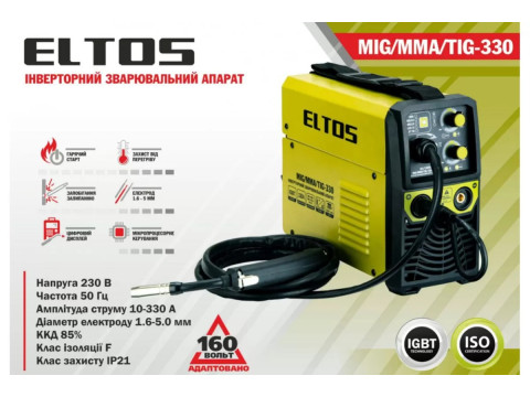 Огляд Зварювальний напівавтомат Eltos MIG/MMA-330