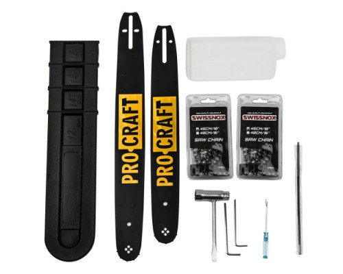 Бензопила ланцюгова PRO-CRAFT К450 + Олива 2T 1л + Олива для ланцюга Procraft 1л