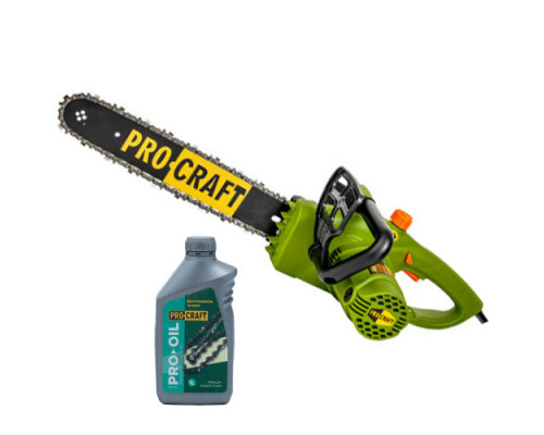Електропила ланцюгова PRO-CRAFT 1800 бічна + Олива Procraft для ланцюга 1 л