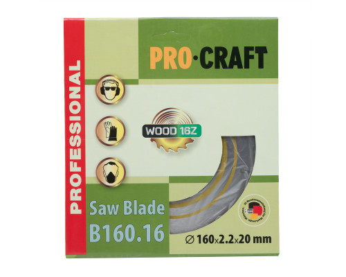 Пиляльний диск Procraft B160.16 16T (по дереву)