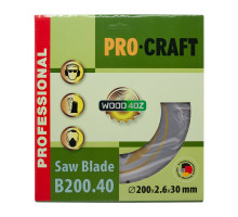 Пиляльний диск Procraft B200.40 40T (по дереву)