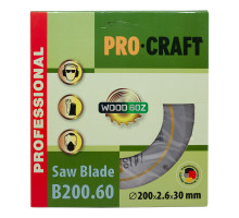 Пиляльний диск Procraft B200.60 60T (по дереву)