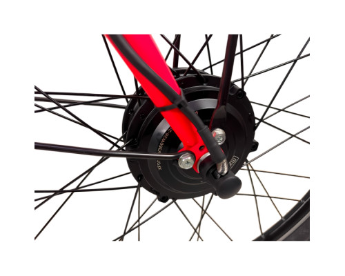 Електровелосипед Cross Betty 26" 13" Рожевий-Сірий передній 350W 36V10Ah