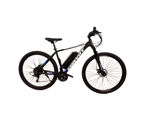Електровелосипед CrossBike Convoy 29" 19" Чорний-Синій задній 500W 48V/13Ah