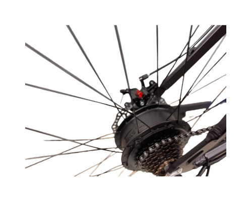 Електровелосипед CrossBike Convoy 29" 19" Чорний-Синій задній 500W 48V/13Ah