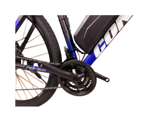 Електровелосипед CrossBike Convoy 29" 19" Чорний-Синій задній 500W 48V/13Ah
