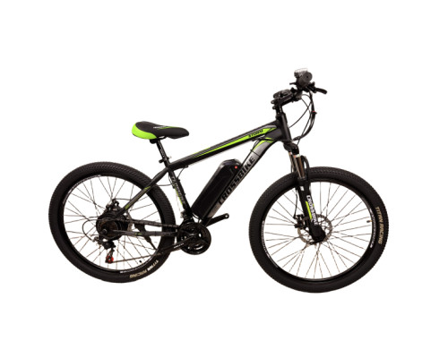Електровелосипед CrossBike Storm 27,5" 17" Чорний-Зелений задній 500W 36V/13Ah