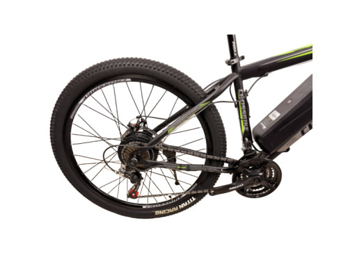 Електровелосипед CrossBike Storm 27,5" 17" Чорний-Зелений задній 500W 36V/13Ah
