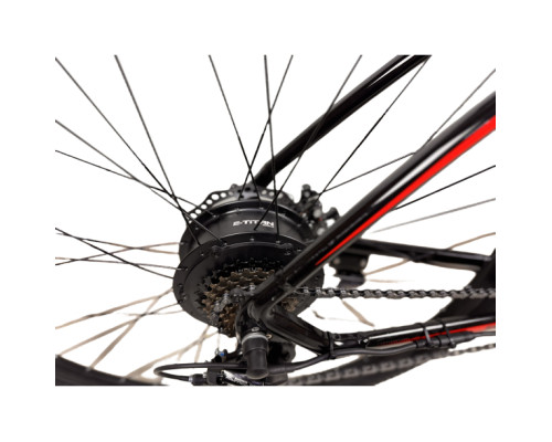 Електровелосипед CrossBike Tracker 29" 18" Чорний-Червоний задній 500W 48V/13Ah