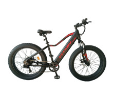 Електровелосипед E-Titan Stalker 26" 18" Чорний-Червоний