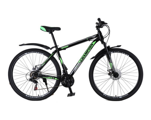 Велосипед Champion Spark 27.5 "19" Чорний-Зелений-Білий