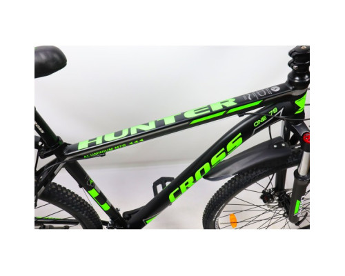 Велосипед Cross Hunter 27.5" 17" Чорний-Зелений