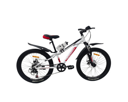 Велосипед Crossbike Dragster Susp 24" 11" Білий-Червоний