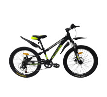 Велосипед Crossbike Dragster Susp 24" 11" Чорний-Жовтий