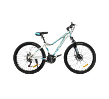 Велосипед CrossBike Empire 26"15" Білий-Голубий