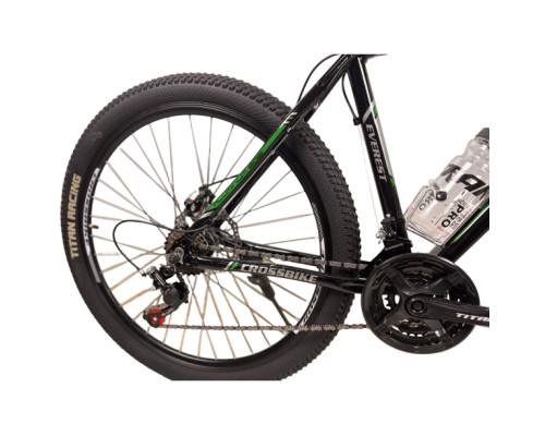 Велосипед CrossBike Everest 27.5" 19,5" Чорний-Зелений