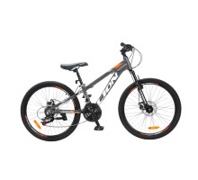 Велосипед CrossBike Lion 24" 11" Сірий-Помаранчевий