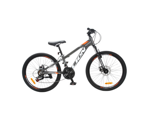Велосипед CrossBike Lion 24" 11" Сірий-Помаранчевий