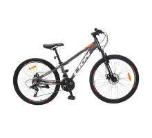Велосипед CrossBike Lion 26" 12" Сірий-Помаранчевий