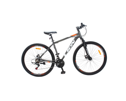 Велосипед CrossBike Lion 29" 19" Сірий-Помаранчевий