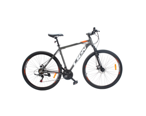 Велосипед CrossBike Lion 29" 21" Сірий-Помаранчевий