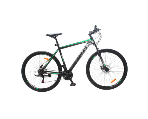 Велосипед CrossBike RESPECT 29" 21" Чорний-Зелений