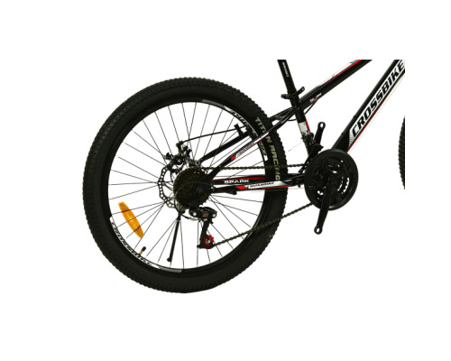 Велосипед CROSSBIKE Spark D 24" 11" Чорний-Червоний