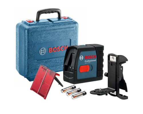 Лінійний лазерний нівелір Bosch GLL 2-15 Professional + універсальний тримач BM 3 (0601063702)