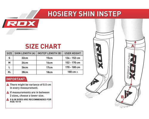 Накладки на ноги, защита голени RDX Soft Black L