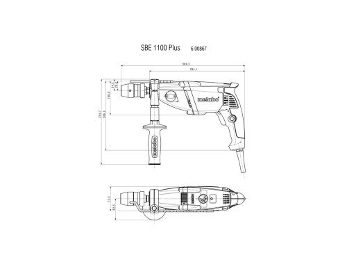 Ударний дриль Metabo SBE 1100 Plus