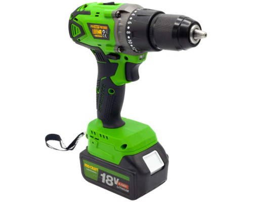 Шуруповерт акумуляторний PRO-CRAFT Industrial РА-18 BL Extra (Металлический корпус редуктора, медная обмотка)