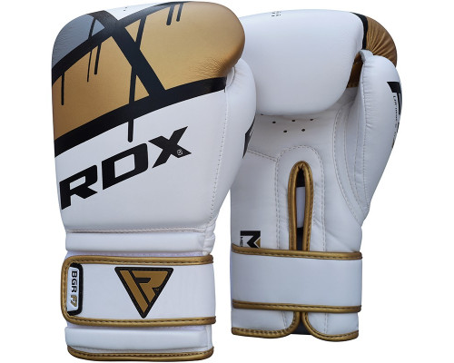 Боксерские перчатки RDX Rex Leather Gold 16 ун.