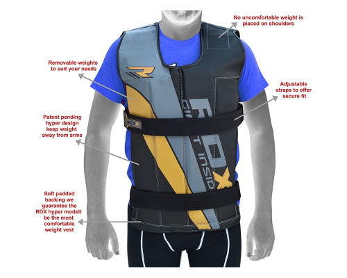 Жилет утяжелительный RDX Gold 14кг