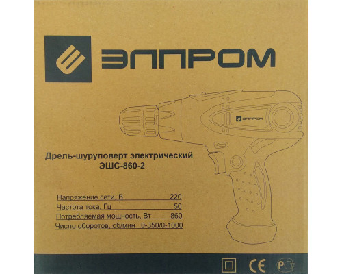 Сетевой шуруповерт Элпром ЭШС-860/2