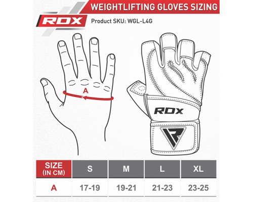 Перчатки для фитнеса RDX Pro Lift Black XL