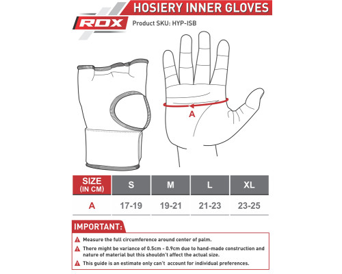 Бинт-перчатка RDX Inner Gel Blue M