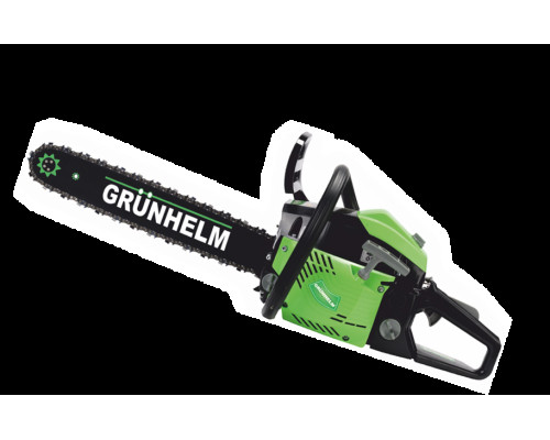 Цепная бензопила GRUNHELM GS52-18 PROFESSIONAL, 1 шина / 1 ланц, 52см3, 3,1кВт, вес 5,5кг