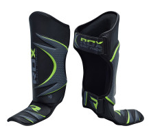 Накладки на ноги, захист гомілки RDX Green S/M