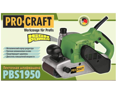 Стрічкова шліфувальна машина PRO-CRAFT PBS-1950