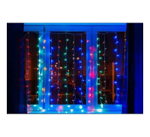 Гирлянда Водопад 320LED, 3x3м С заглушкой (10x32LED) Микс (разноцветная)
