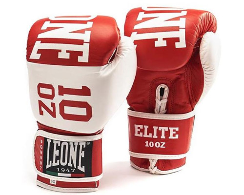 Боксерские перчатки Leone Elite Red 10 ун.