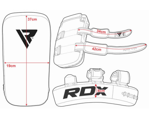 Пады для тайского бокса RDX Red (2шт)