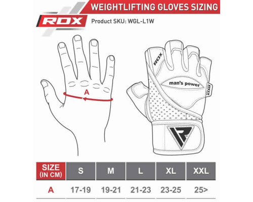 Перчатки для зала RDX Pro Lift Gel M
