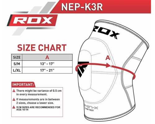 Наколенник муай тай RDX Neoprene(1шт.) L/XL