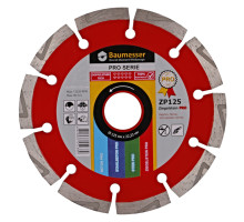 Круг алмазний відрізний 1A1RSS/C3-H 125x2,2/1,4x8x22,23-10 Baumesser Ziegelstein PRO