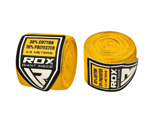 Бинты боксерские RDX Fibra Yellow 4.5m