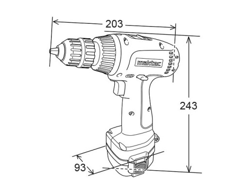 Акумуляторний шуруповерт акумуляторний MAKTEC MT063SK2