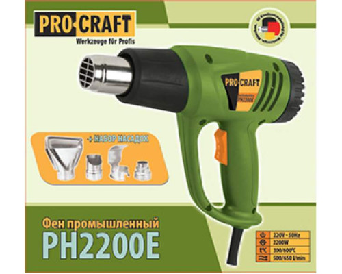 Фен промисловий PRO-CRAFT PH-2200E(4 насадки)