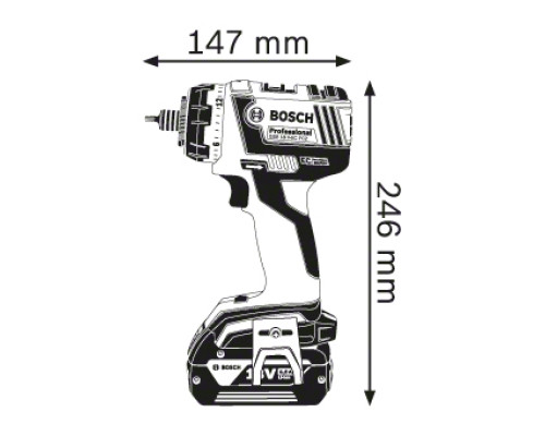 АККУМУЛЯТОРНАЯ ДРЕЛЬ-ШУРУПОВЕРТ BOSCH GSR 18 V-EC FC2 06019E1102