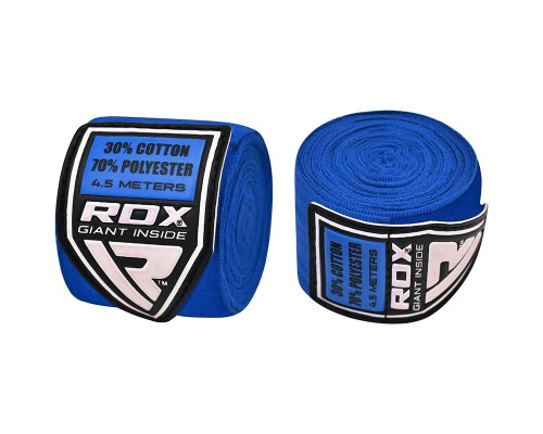 Бинты боксерские RDX Fibra Blue 4.5m